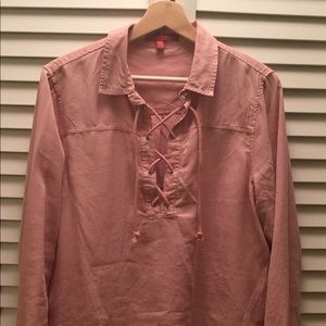 Tencel Lace-collar shirt